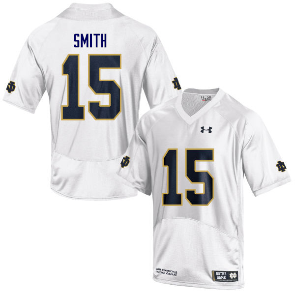 Men #15 Cameron Smith Notre Dame Fighting Irish College Football Jerseys Sale-White